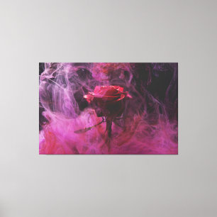 Smokin Rose Wall Canvas Print