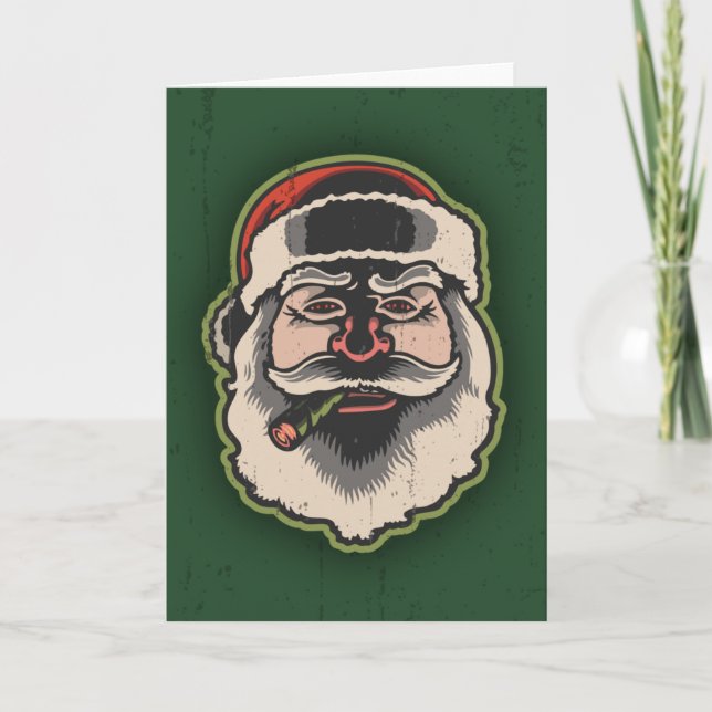 Smokin' Santa III Holiday Card (Front)