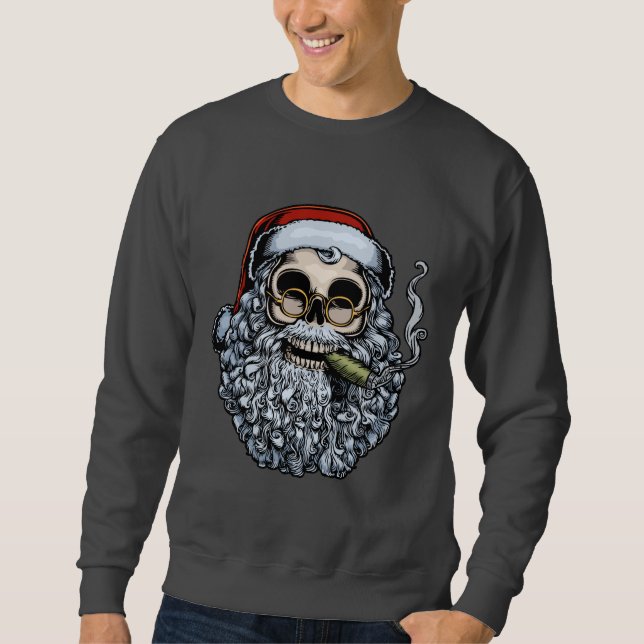 Smokin' Santa Skull Sweatshirt (Front)