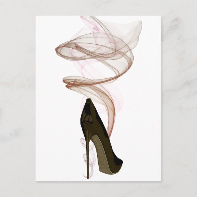 Smokin Stiletto Shoe Art Postcard (Front)