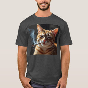 Smoking Cat Generation Z Meme Cat Smoking gift T-Shirt