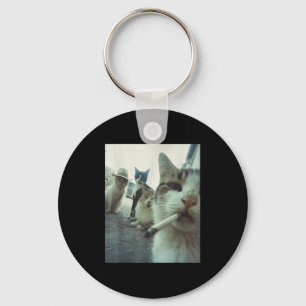 Smoking Cat Meme Funny Gifts For Men Women  Keychain