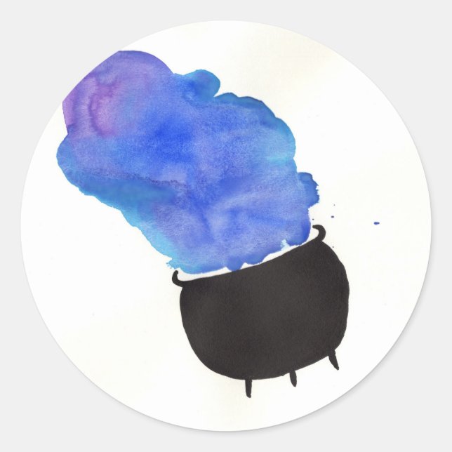 Smoking Cauldron Classic Round Sticker (Front)
