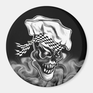 Smoking Chef Skull 5 Magnet