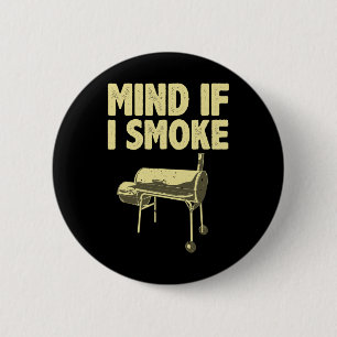 Smoking For Men Dad Grilling Meat Bbq Smoker Food 2 Inch Round Button
