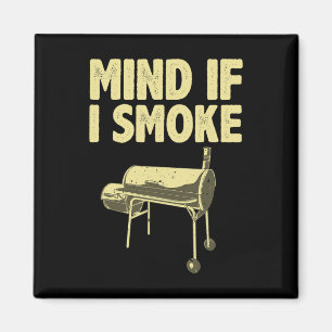 Smoking For Men Dad Grilling Meat Bbq Smoker Food Magnet
