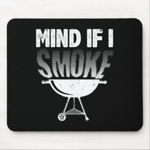 Smoking For Men Dad Grilling Meat Bbq Smoker Food  Mouse Pad