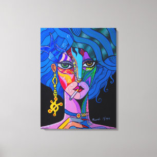 Smoking Girl Canvas Print