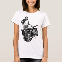 Smoking Girl With Motor Scooter Gift