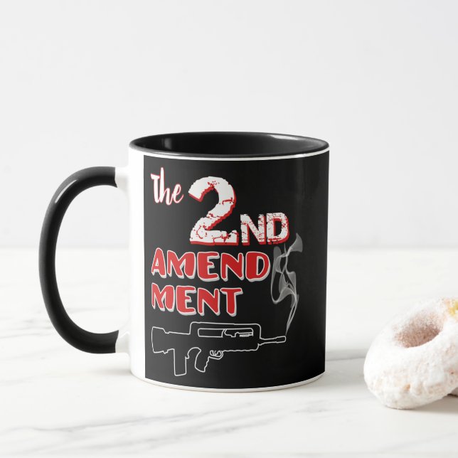 Smoking gun - 2nd amendment  mug (With Donut)