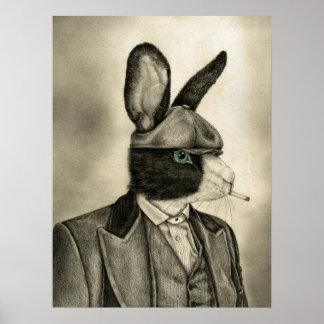 Smoking Hare Poster