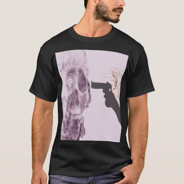 Smoking harms yourself, printable wall art T-Shirt (Front)
