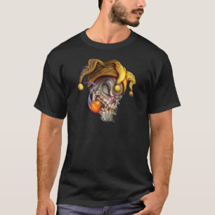 Smoking Jester Skull T-Shirt