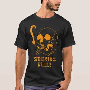 Smoking Kills Skull Head Happy Scary Halloween T-Shirt