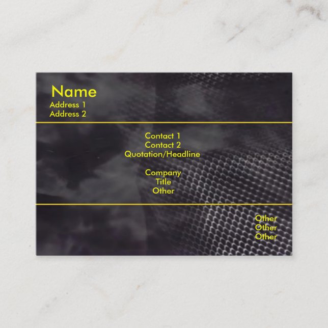 Smoking Metal Business Card (Front)