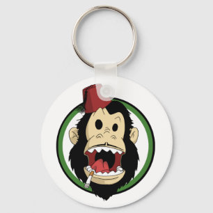 smoking monkey keychain