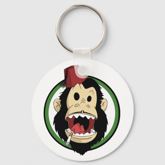 smoking monkey keychain (Front)
