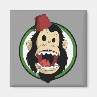 smoking monkey magnet