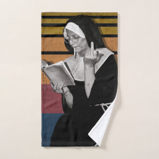 Smoking Nuns Retro Style Bath Towel Set