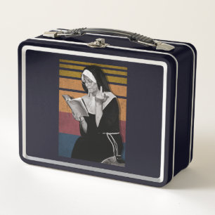 Smoking Nuns Retro Style Metal Lunch Box