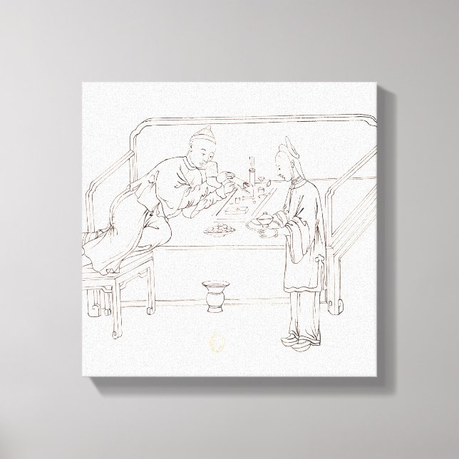 Smoking Opium Canvas Print (Front)