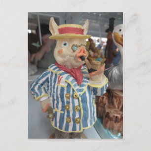 Smoking Pig Postcard