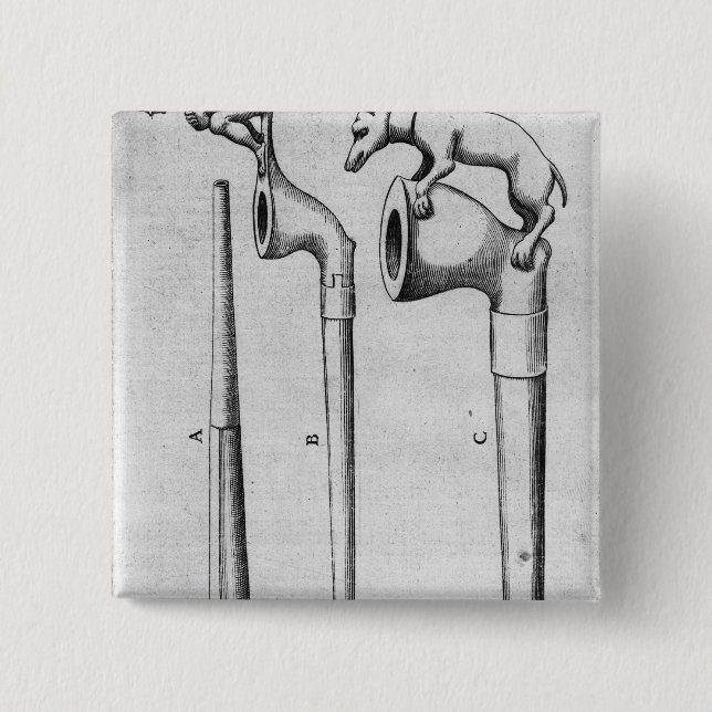 Smoking Pipes 2 Inch Square Button (Front)