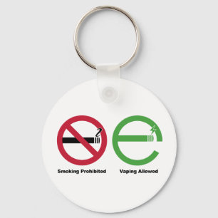 Smoking Prohibited. Vaping Allowed Keychain