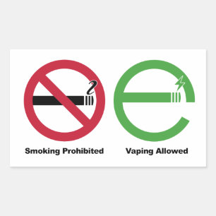 Smoking Prohibited. Vaping Allowed Sticker