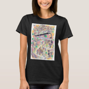 Smoking Rainbow Trout Fish — Retro Pop Art Illus T-Shirt