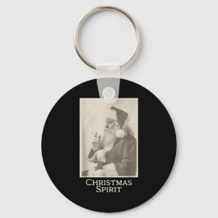 Smoking Santa, Funny Christmas Srit Keychain