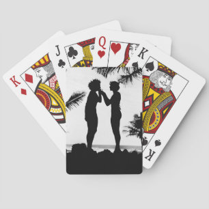 Smoking Silhouette, 1940s Playing Cards