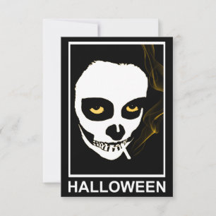 smoking skull invitation