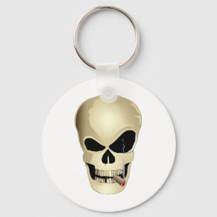 Smoking Skull Keychain