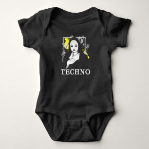 Smoking Techno Nun Religion Electronic Bass Music Baby Bodysuit