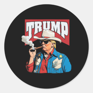 Smoking Weed 1  Classic Round Sticker