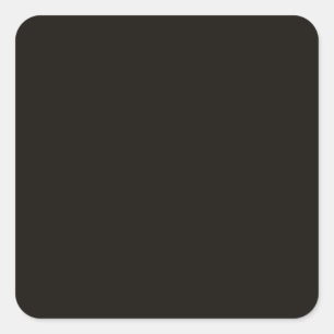 Smoky Black Basic Colour Design Square Sticker