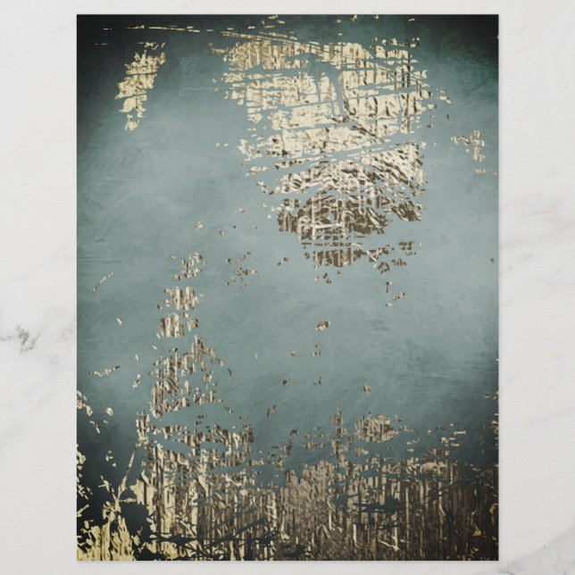 Smoky Blue Metallic Scrapbook Paper (Front)