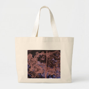 Smoky Brown Polished Geode Large Tote Bag