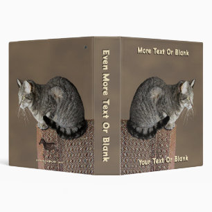 Smoky Grey Tabby Cat Binder