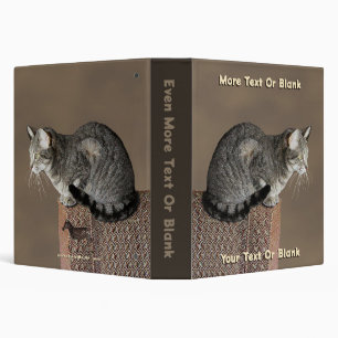 Smoky Grey Tabby Cat Binder