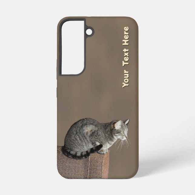 Smoky Grey Tabby Cat Samsung Galaxy S22 Case (Back)