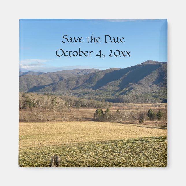 Smoky Mountain Cades Cove Wedding Magnet (Front)
