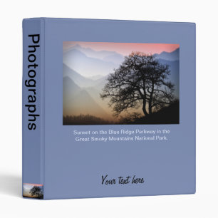 Smoky Mountain Sunset from the Blue Ridge Parkway Binder