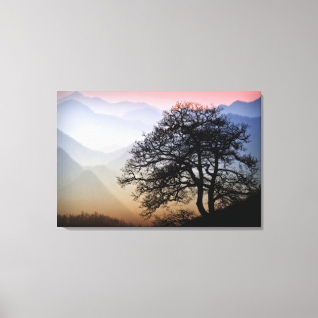 Smoky Mountain Sunset from the Blue Ridge Parkway Canvas Print (Front)