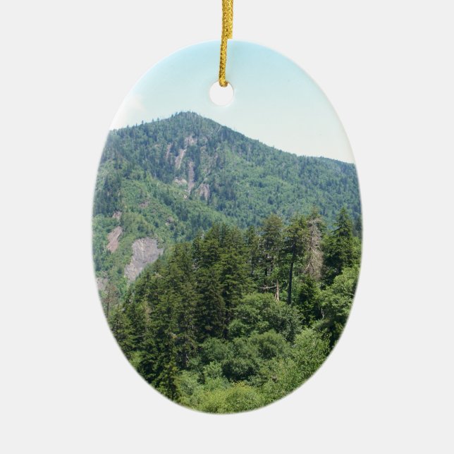 Smoky Mountains Ceramic Ornament (Front)