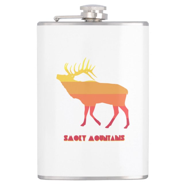 Smoky Mountains Elk Hip Flask (Front)