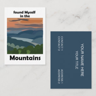Smoky Mountains Found Myself In Mountains Outdoor Business Card