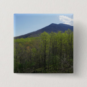 Smoky Mountains in Spring 2 Inch Square Button