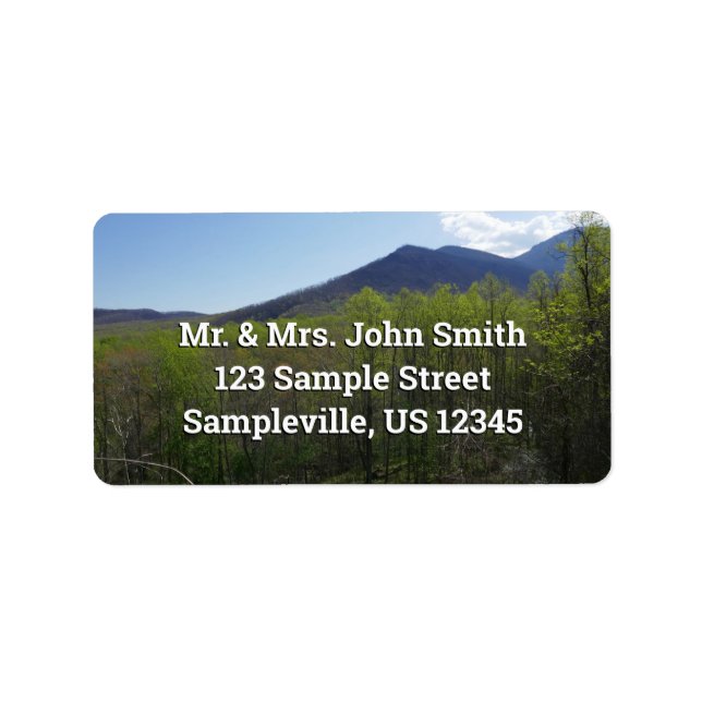 Smoky Mountains in Spring Landscape Label (Front)
